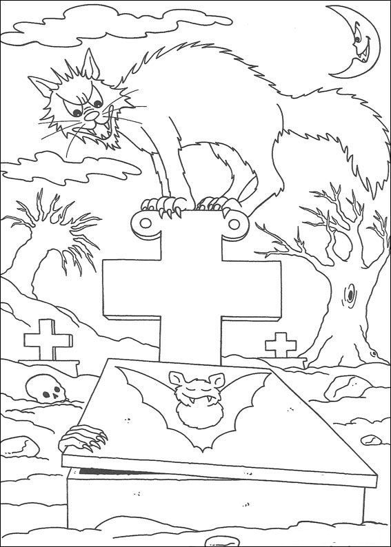 Plansa de colorat cu Halloween 119 23
